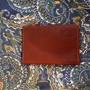 Portland Leather Chestnut Brown Pebble-Grain Bifold Wallet